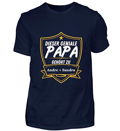 Herren T Shirt Dieser geniale Papa gehört zu Deine Kinder EINTRAGEN Geschenk