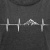 Spreadshirt Herzschlag Puls Frequenz Berge EKG Frauen T-Shirt mit gerollten Ärmeln