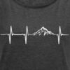 Spreadshirt Herzschlag Puls Frequenz Berge EKG Frauen T-Shirt mit gerollten Ärmeln