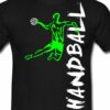 Spreadshirt Handball Handballer Sprungwurf Seitlich Männer T-Shirt