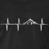 Spreadshirt Herzschlag Puls Frequenz Berge EKG Männer Premium T-Shirt