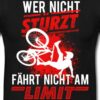 Spreadshirt MTB Wer Nicht Stürzt Fährt Nicht Am Limit Mountainbike Spruch Männer T-Shirt