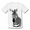 Spreadshirt Zebra Cooles Porträt Gestreiftes Wildpferd Teenager T-Shirt
