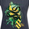 Spreadshirt Harry Potter Haus Slytherin Schlange Frauen T-Shirt mit gerollten Ärmeln