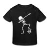 Spreadshirt Dabbing Skelett Mit Fussball Dab Gerippe Halloween Kinder Bio-T-Shirt