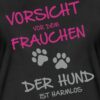Spreadshirt Vorsicht Vor Dem Frauchen Hund Ist Harmlos Frauen Premium T-Shirt