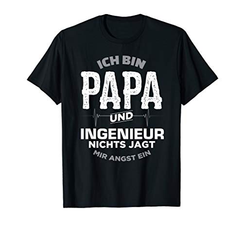 Herren Papa und Ingenieur T Shirt Geschenk für Freund Mann