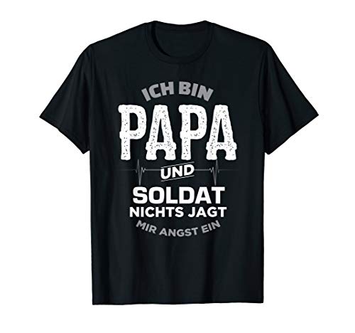 Herren Papa und Soldat T Shirt Geschenk für Freund Mann