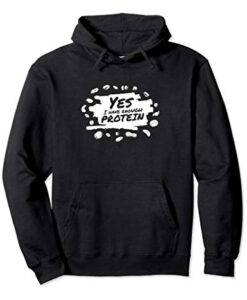 Ja, ich habe genug Protein Vegan Vegetarian Pullover Hoodie