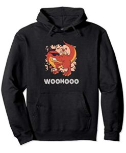 Halloween Woohooo Dinosaurier Mops Pullover Hoodie