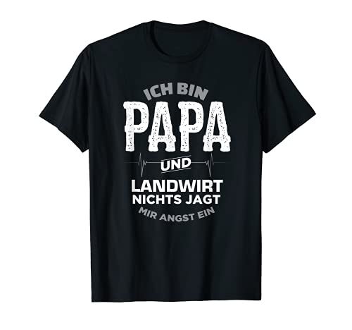 Herren Papa und Landwirt T Shirt Geschenk Vater
