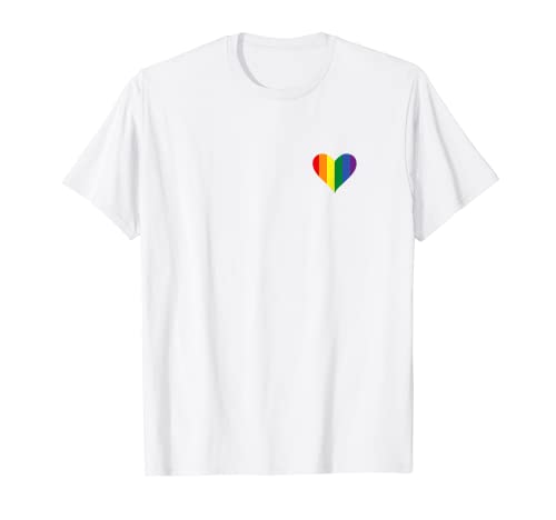 LGBTQ Flagge Mini Regenbogen Flagge Regenbogen Seitentaschen T-Shirt