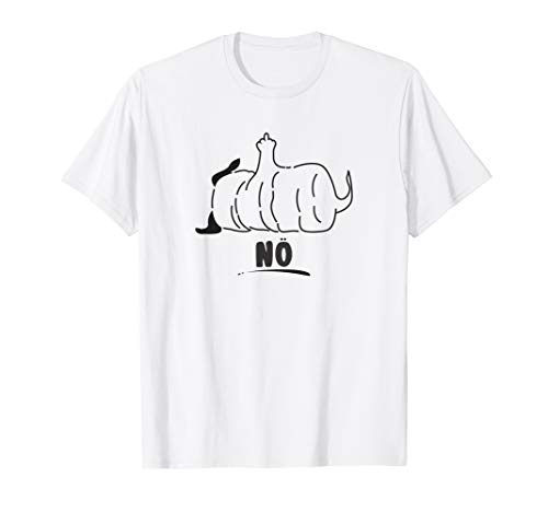 Nö Mittelfinger Hund T-Shirt