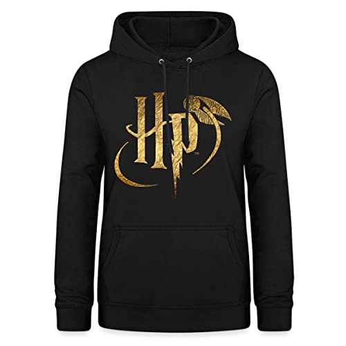 Spreadshirt Harry Potter Logo HP Frauen Hoodie, XXL, Schwarz