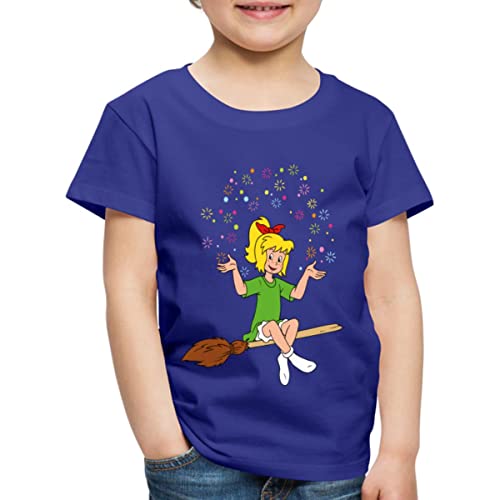 Spreadshirt Bibi Blocksberg Sitzt Auf Besen Kartoffelbrei Kinder Premium T-Shirt, 122-128, Königsblau