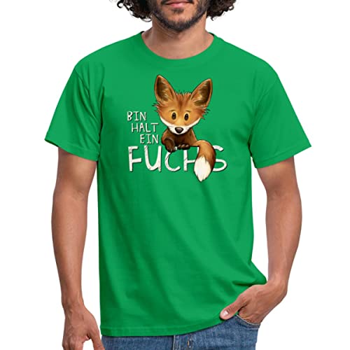 Spreadshirt Bin Halt EIN Fuchs Statement Lustiger Spruch Männer T-Shirt, 4XL, Kelly Green