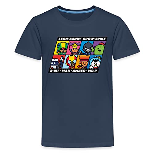 Spreadshirt Brawl Stars Brawlers Teenager Premium T-Shirt, 146-152, Navy