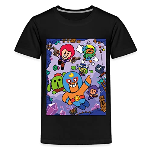 Spreadshirt Brawl Stars Juwelenjagd Teenager Premium T-Shirt, 158-164, Schwarz