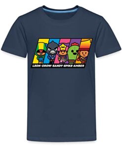 Spreadshirt Brawl Stars Legendäre Brawler Teenager Premium T-Shirt, 158-164, Navy