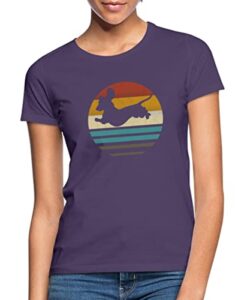 Spreadshirt Dackel Hund Hundebesitzer Geschenk Für Dackelbesitzer Frauen T-Shirt, L, Dunkellila