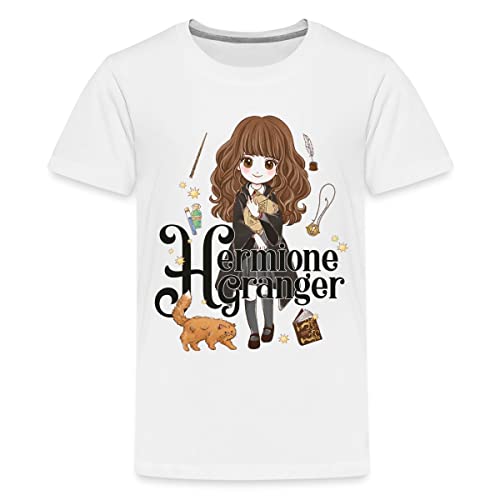 Spreadshirt Harry Potter Hermine Granger Teenager Premium T-Shirt, 146-152, weiß