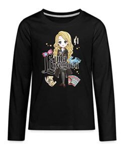 Spreadshirt Harry Potter Luna Lovegood Teenager Premium Langarmshirt, 158-164, Schwarz