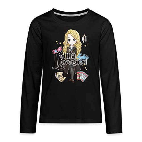 Spreadshirt Harry Potter Luna Lovegood Teenager Premium Langarmshirt, 158-164, Schwarz