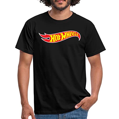 Spreadshirt Hot Wheels Klassisches Logo Männer T-Shirt, S, Schwarz
