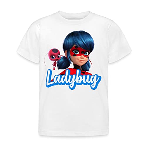 Spreadshirt Miraculous Ladybug Tikki Kinder T-Shirt, 110-116, weiß