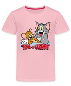 Spreadshirt Tom Und Jerry Freunde Kinder Premium T-Shirt, 98-104, Hellrosa