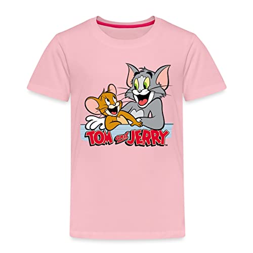 Spreadshirt Tom Und Jerry Freunde Kinder Premium T-Shirt, 98-104, Hellrosa