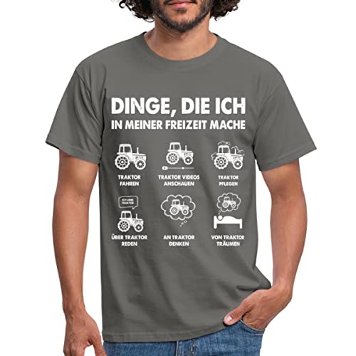 Spreadshirt Traktor Bauer Geschenk Trekker Geschenke Für Traktorfahrer Männer T-Shirt, M, Graphit