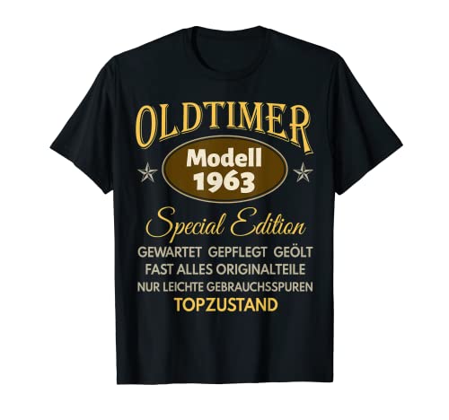 60. Geburtstag Mann Frau 60 Jahre 1963 Deko Lustig Geschenk T-Shirt